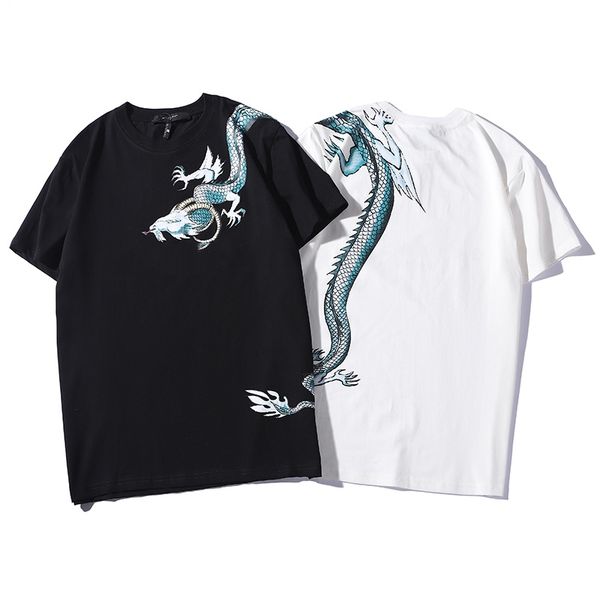 

2020 mens designer t shirt summer casual mens loose tees letters print round neck short sleeves cotton blend luxury new mens shirt, White;black