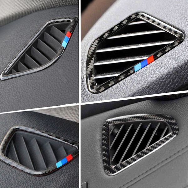 

car styling air outlet carbon fiber stickers sequin decoration cover trim for bmw 1 2 3 4 5 7 series x1 x3 x4 x5 x6 f30 f10 f15 f16 e90 g30