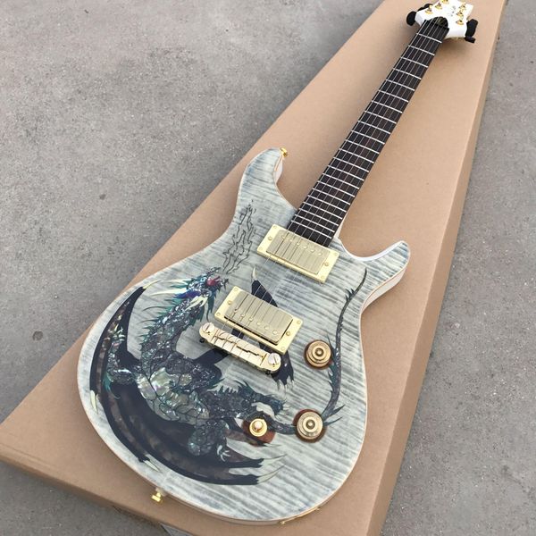 Nuova chitarra elettrica fatta a mano di alta qualità, tastiera in mogano per chitarra personalizzata, spedizione gratuita
