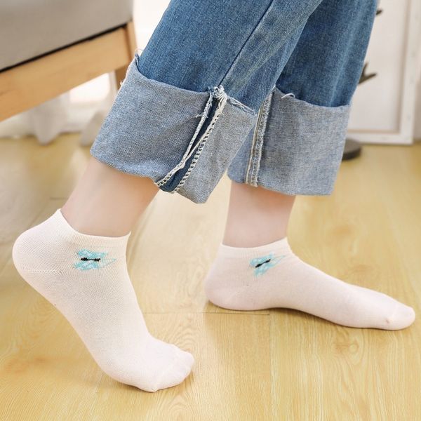 

5pairs cute animal japan skarpetki funny socks kawaii pink cat sokken art white socks women novelty harajuku chaussette femme, Black;white