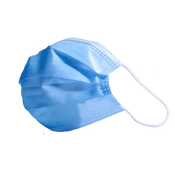 

in stock2020 blue prevent disposable face mask dust masks cover with three-layer filter non-woven dust breathable mouth proof masks