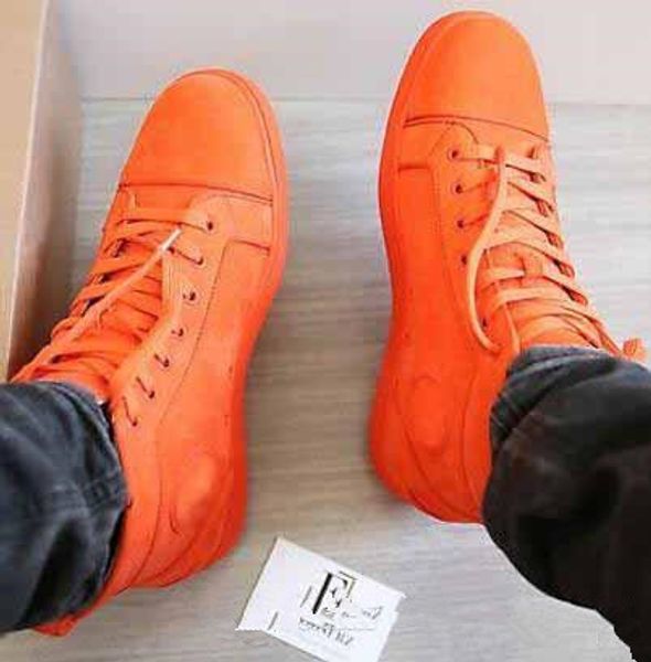 

с коробкой]роскошные дизайнерские бренды пара кроссовок красное дно шипастые квартиры, мода любителей обуви зеленый граффити лакированная к, Black