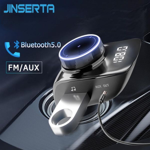 

jinserta car aux bluetooth adapter handscar kit auto mp3 player bluetooth receiver with dual usb charger fm transmitter