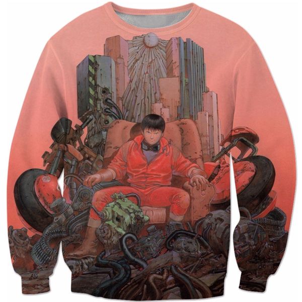 

новый хип-хоп аниме акира канеда нео токио толстовка мужчины / женщины мужская 3d печатный толстовка мода повседневная пуловеры crewneck топ, Black