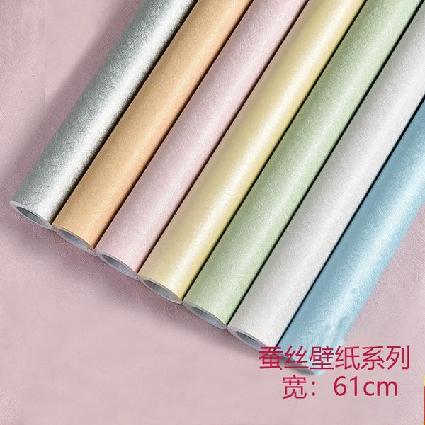 

silk wallpaper pure pigment color waterproof pvc rice white yellow linen bedroom living room l project wallpaper