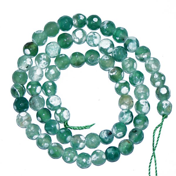 

green fire agate round gemstone loose beads findings for jewerlry making, Silver