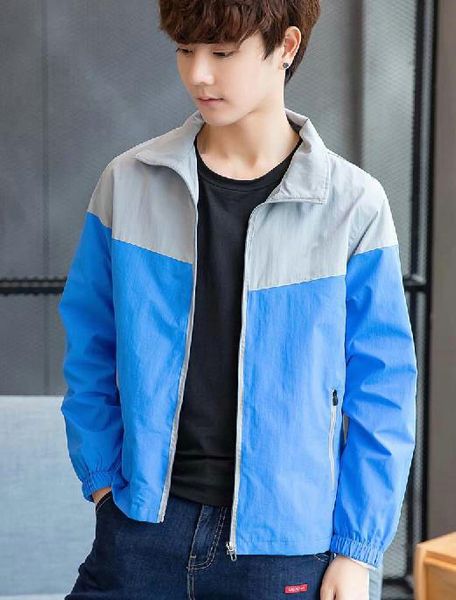 

men's jacket 2019 spring new stand collar jackets mens jacket sports windbreaker casual fashion trend clothes, Black;brown