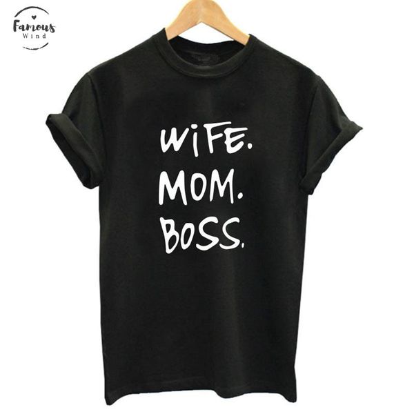 

wife mom print t shirt women casual cool summer t shirt women short sleeve tshirt drop shipping, White