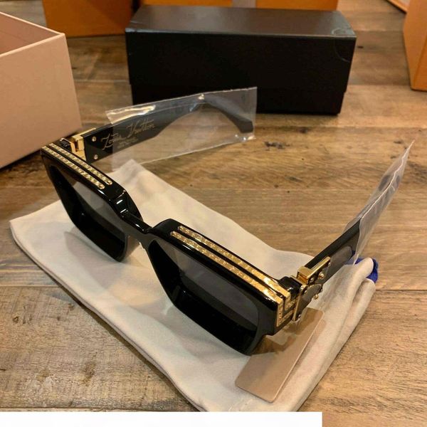 

оптово millionaire m96006wn солнцезащитные очки полный кадр vintage дизайнер солнцезащитные очки для мужчин блестящие золото логотип горячее, White;black