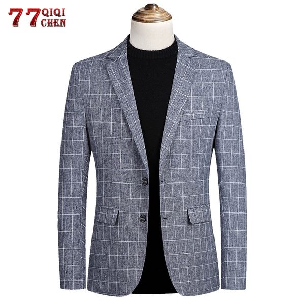 

jacket blazer men spring autumn casual slim fit luxury suit coat breathable striped formal blazer suit jackets jaqueta masculia, Black;brown