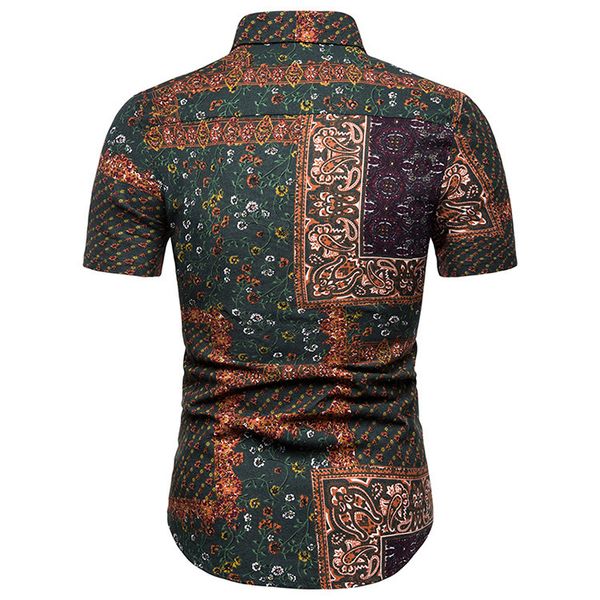 

mens shirts short sleeved summer casual shirts for men printed shirts, White;black