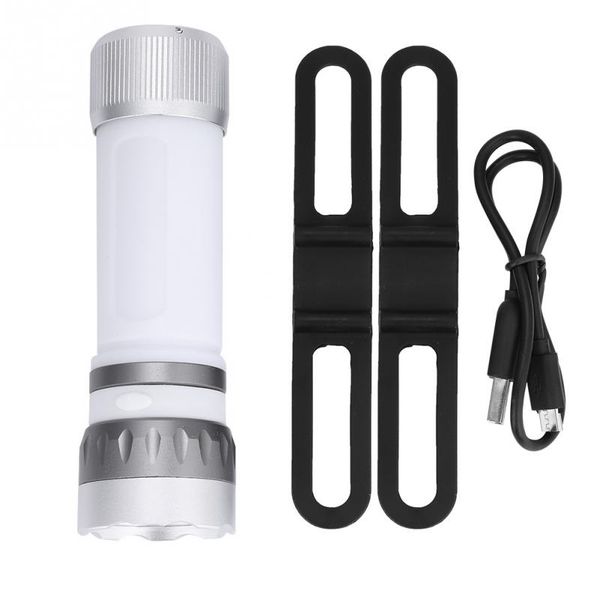 

bike front multifunction mountain road bicycle usb headlight waterproof camping led tent light bicycle light