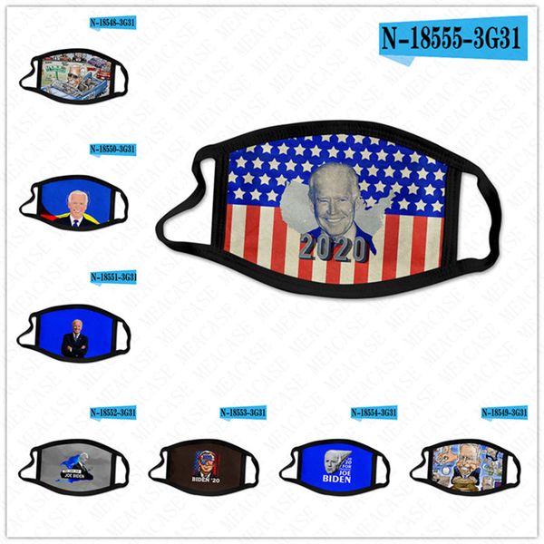 

summer joe biden camouflage flag printed face mask fashion breathable dustproof protective cover washable reusable mouth masks d62905, Blue