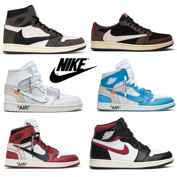 

2019 travis scott off white air jordan 1 retro low mocha casual shoes chicago banned game royal 3 shattered backboard shadow size 5.5-13, Black