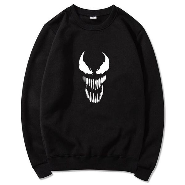 

осень новое прибытие высокого printed спортивная мужчин o-образным вырезом толстовка hip-hop мужской пуловер с капюшоном толстовки толстовка, Black