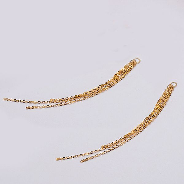 

au750 18k gold chains tassel for earrings to women diy jewelry accessrioes fashion design, Silver