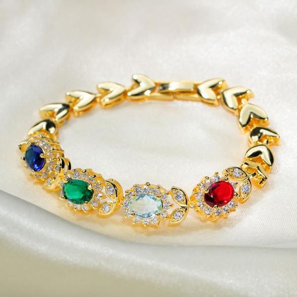 

hm-39 colors cubic zircon cz zircon crystal tennis bracelets for lady in silver / rose gold color plating, Black