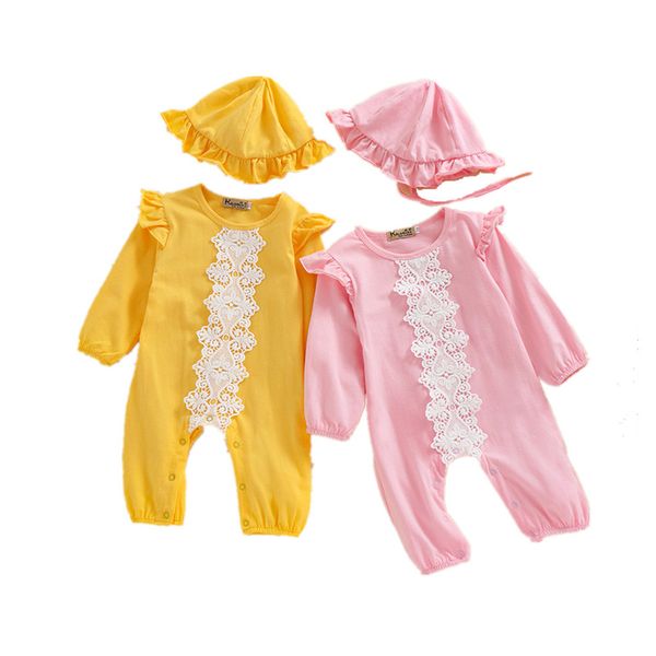 

гоѬа мода дл новоѬожденн infant baby girl  длиннм Ѭђкавом romper one-pieces комбинезон hat, Blue