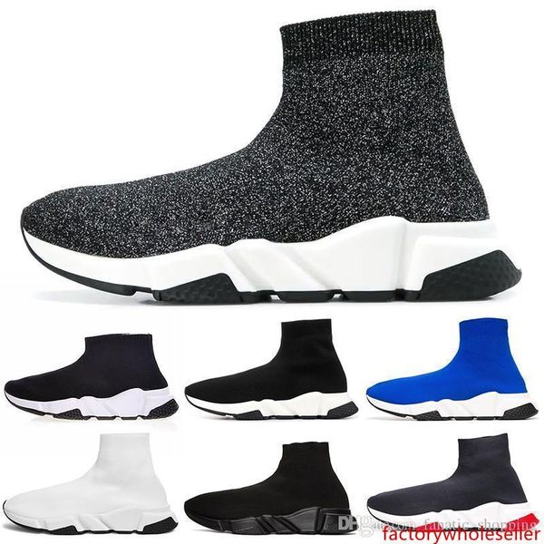 

designer trainer speed 2019 sock shoes mens women triple black white red blue glitter casual shoes trainers runners sports sneakers 36-45