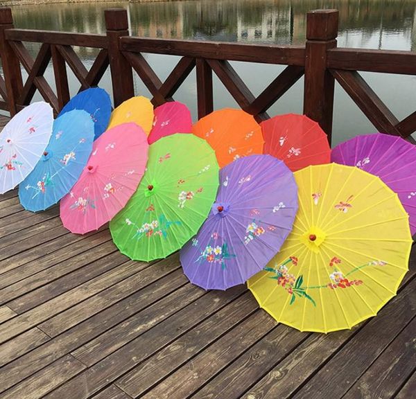 Erwachsene Größe Japanischer Chinesischer Orientalischer Sonnenschirm handgefertigter Stoffschirm für Hochzeit, Party, Fotografie, Dekoration, Regenschirm-Requisiten SN3743