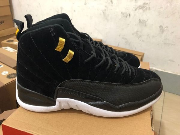 

2019 new 12 xii reverse taxi men low basketball shoes designer 12s black white sneakers sports outdoor trainers size 7-13 130690-017