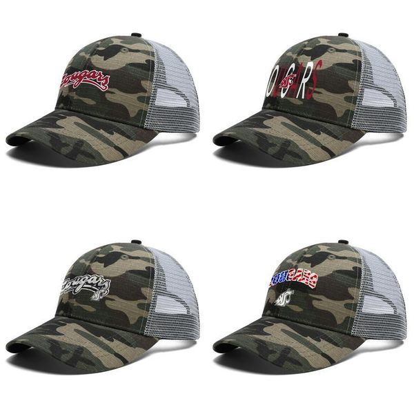 

mens женщин штата вашингтон пумы футбол логотип товарный знак регулируемый trucker cap cricket заказ молодежи мода бейсбол hat logo marble, Blue;gray