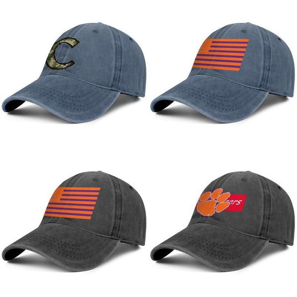 

clemson tigers baskball red logo black for men and women baseball denim cap design designer golf cool fitted team classic hats, Blue;gray