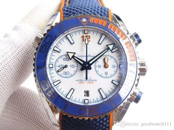 

Men be t elling luxury factory automatic cal 9900 leather rubber blue orange planet apphire cry tal co axial port luminou wri twat