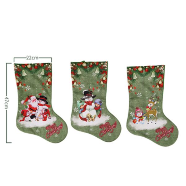 

green christmas decorative socks bags christmas stockings party xmas tree hanging christmas decorative socks bags t2i5265