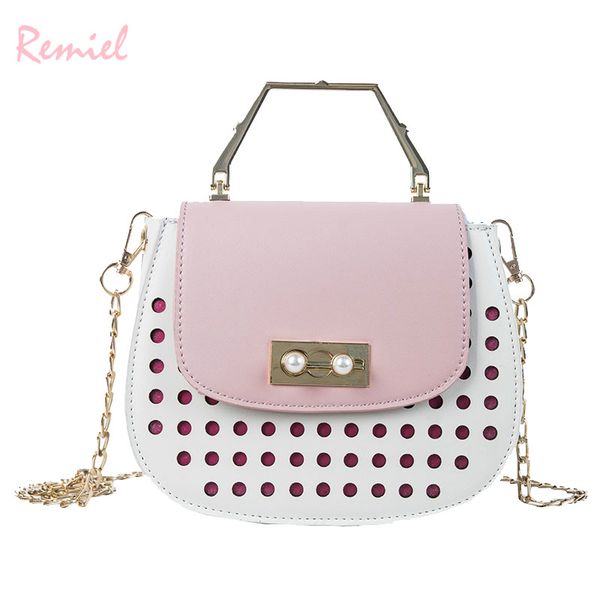 

sweet girl saddle bag 2019 fashion new quality pu leather tote bag women's designer luxury handbag chain shoulder messenger bags