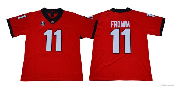 

nick chubb stitched men's georgia bulldogs jake fromm malik herring college football jersey 4xl, Black
