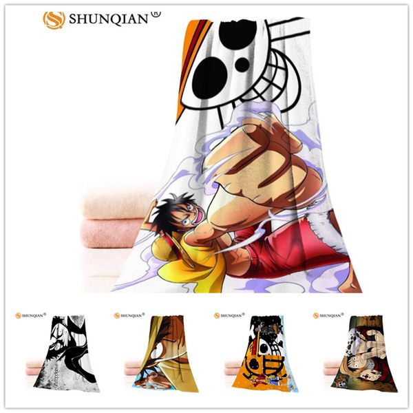 

custom japanese anime one piece 35x75cm face towels facecloth bamboo fiber washcloth quick drying sports towel