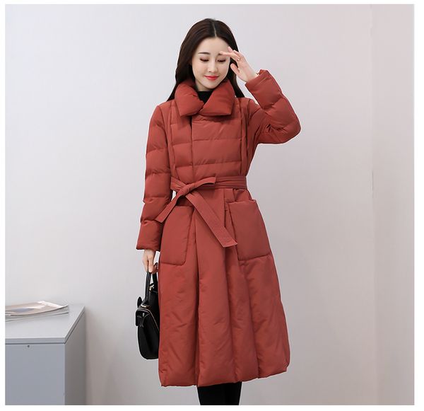 

2018 new winter collection women down coat jacket warm woman down parka female thickening big plus size outerwear, Black