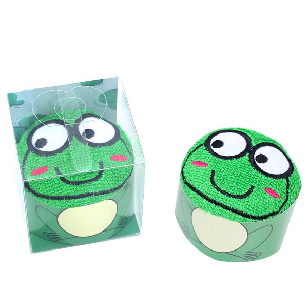 

children's cute towel with frog and dragon knitted cotton handdoeken toalhas de banho handtuch for face bath stuff eating cake