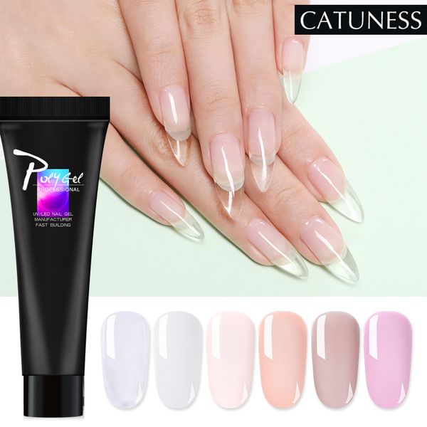 

catuness poly gel transparent uv gel polish nude decorative nail polish hard jelly quick construction for nail polygel, Red;pink