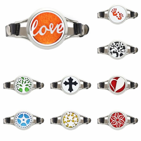 

30mm diffuser locket watch bracelet pu leather wristband love cross 316l stainless steel perfume locket 10pcs pads, Golden;silver