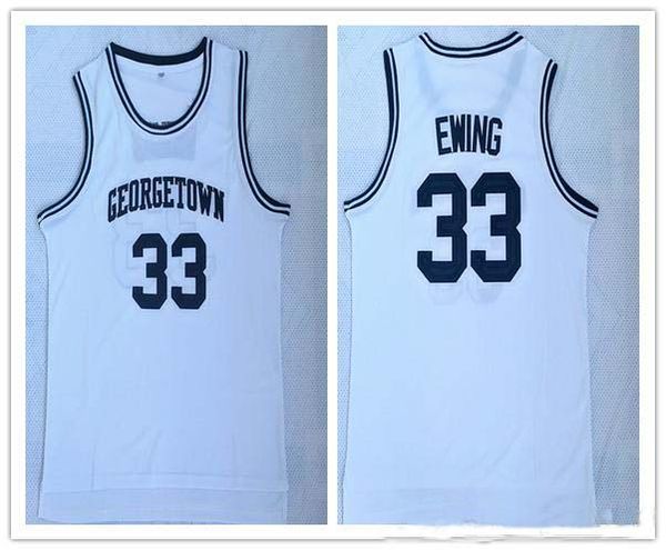 

ncaa college georgetown hoyas #33 patrick ewing basketball jerseys stitched embroidery jersey for man size s-3xl, Black;red