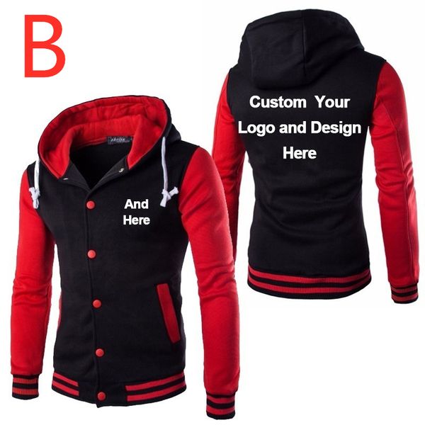 

b custom printed for men's jackets man patchwork outwear spring sportswear male autumn coats hooded clothing sweatshirts parkas, Black;brown