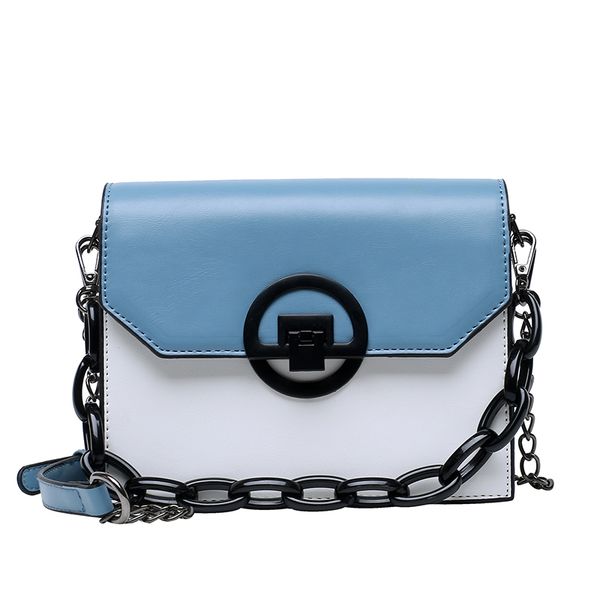 

contrast color mini bag female handbag 2020 fashion acrylic chain travel shoulder bag purse pu leather crossbody bags