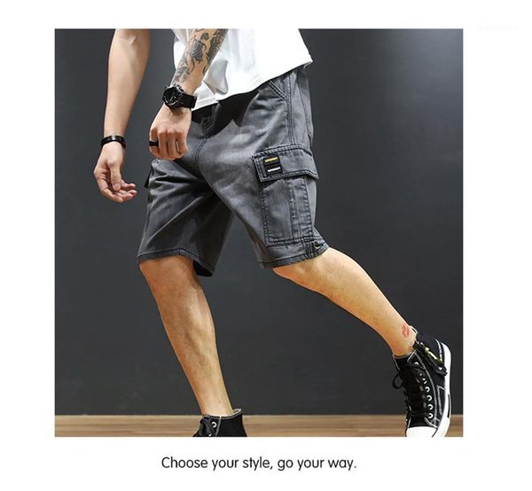 

summer casual slim straight knee length jeans fashion male clothing mens 2020 luxury designer short pants, White;black