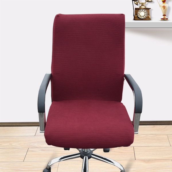 

large size office computer chair cover side zipper design arm chair cover recouvre chaise stretch rotating lift