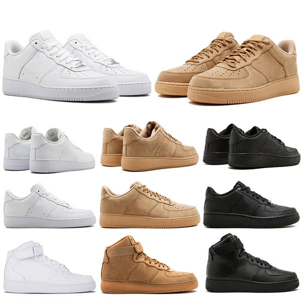 

2019 Brand discount One 1 Dunk Running Shoes For Men Women Sports Skateboarding High Low Cut White Black Wheat Trainers Sneakers