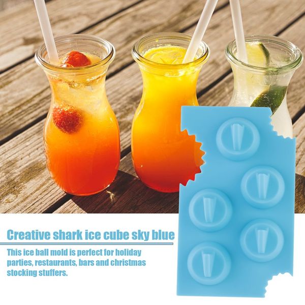 

cool silicone ice cube e mold shark 3d shape ice tray ice cream tools for summer party bar kitchen