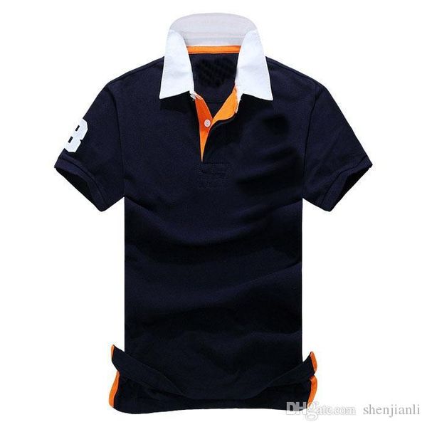 

wholesale 2017 men's brand cotton polos men polos retro leisure golf tennis undershirt / men's polos, White;black