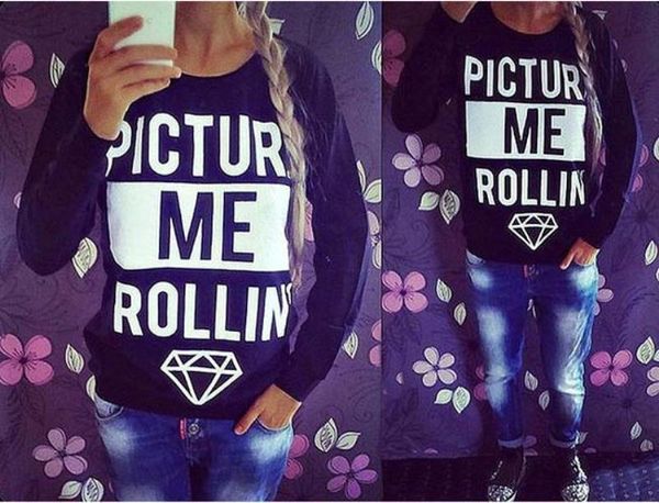 

women's womens designer tees clothing autumn korean new diamond letter printing round neck sweater large pullover, White