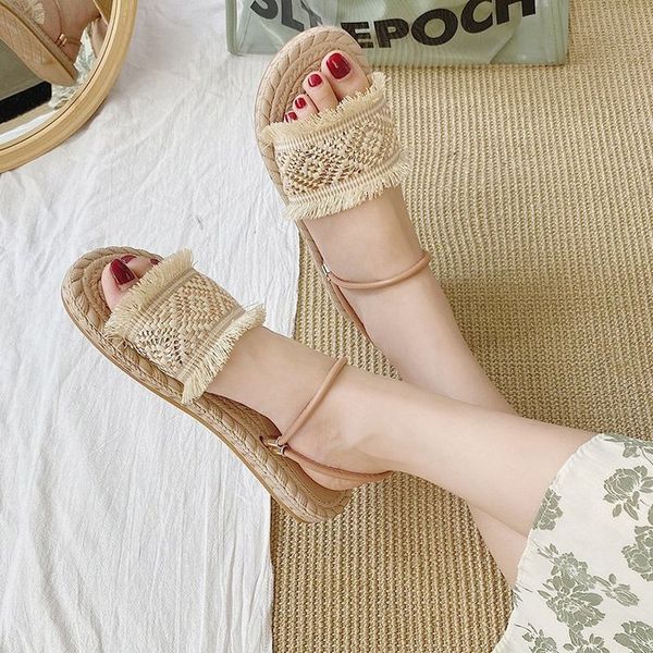 

slippers women summer shoes pantofle low slides soft 2020 flat fabric scandals rome fashion pu rubber basic, Black