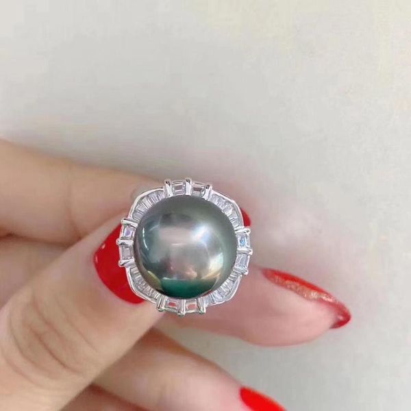 

new arrival 925 sterling silver finger ring settings adjustable ring findings jewelry parts fittings accessories for pearls, Blue;slivery