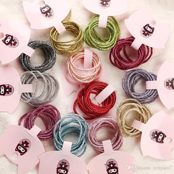 

12 colors 10pcs/card 3cm child rubber bands hair accessories wholesale new fashion candy colors hair elastics for girls kids