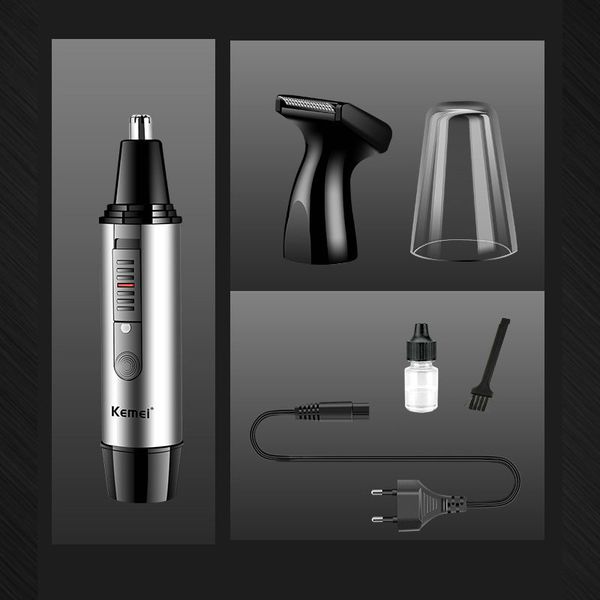 

kemei 726 2 in 1rechargeable nose trimmer face trimer for men beard set di rifinitori per barba e naso wyhrm