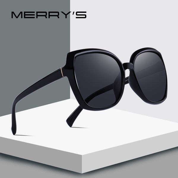 

merry's design women fashion cat eye sunglasses lady polarized driving sun glasses 100% uv protection s'6087, White;black